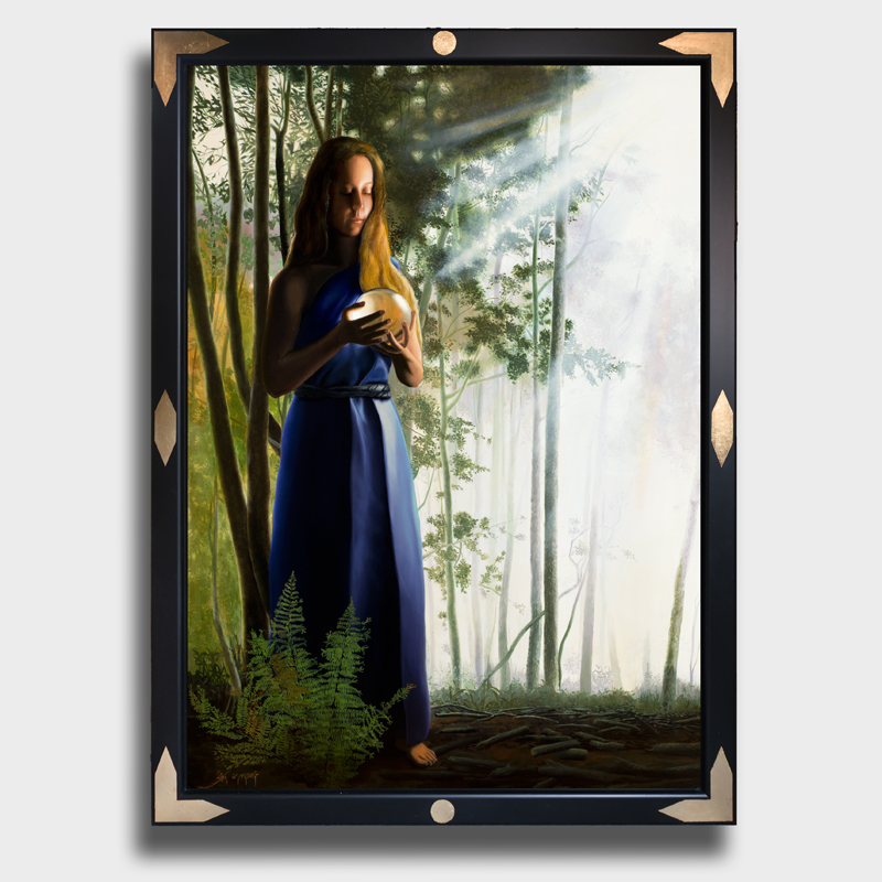 Het meisje in het woud 97 X 135 cm